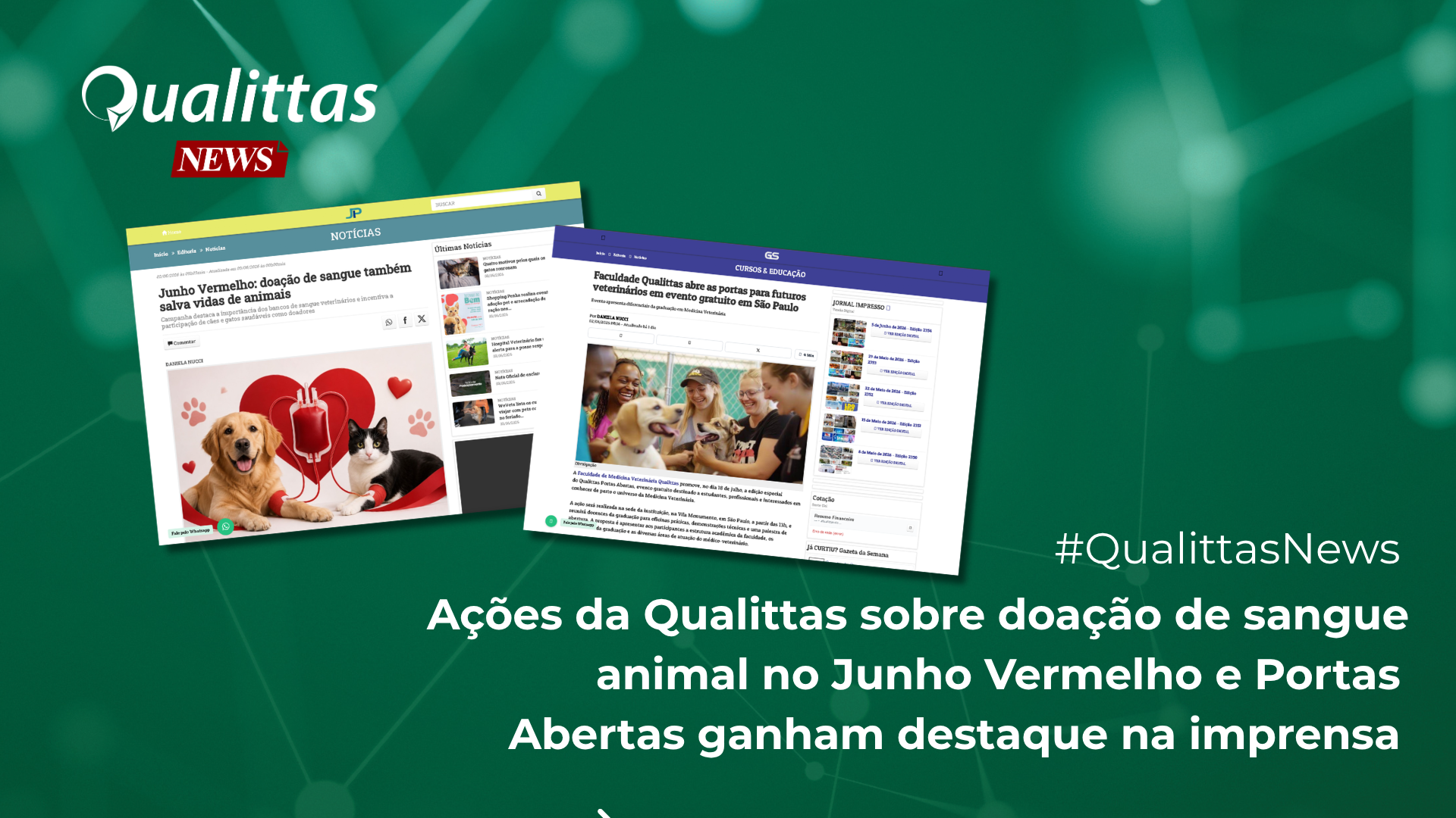 🚀 Qualittas em evidência: saúde animal e educação veterinária em destaque