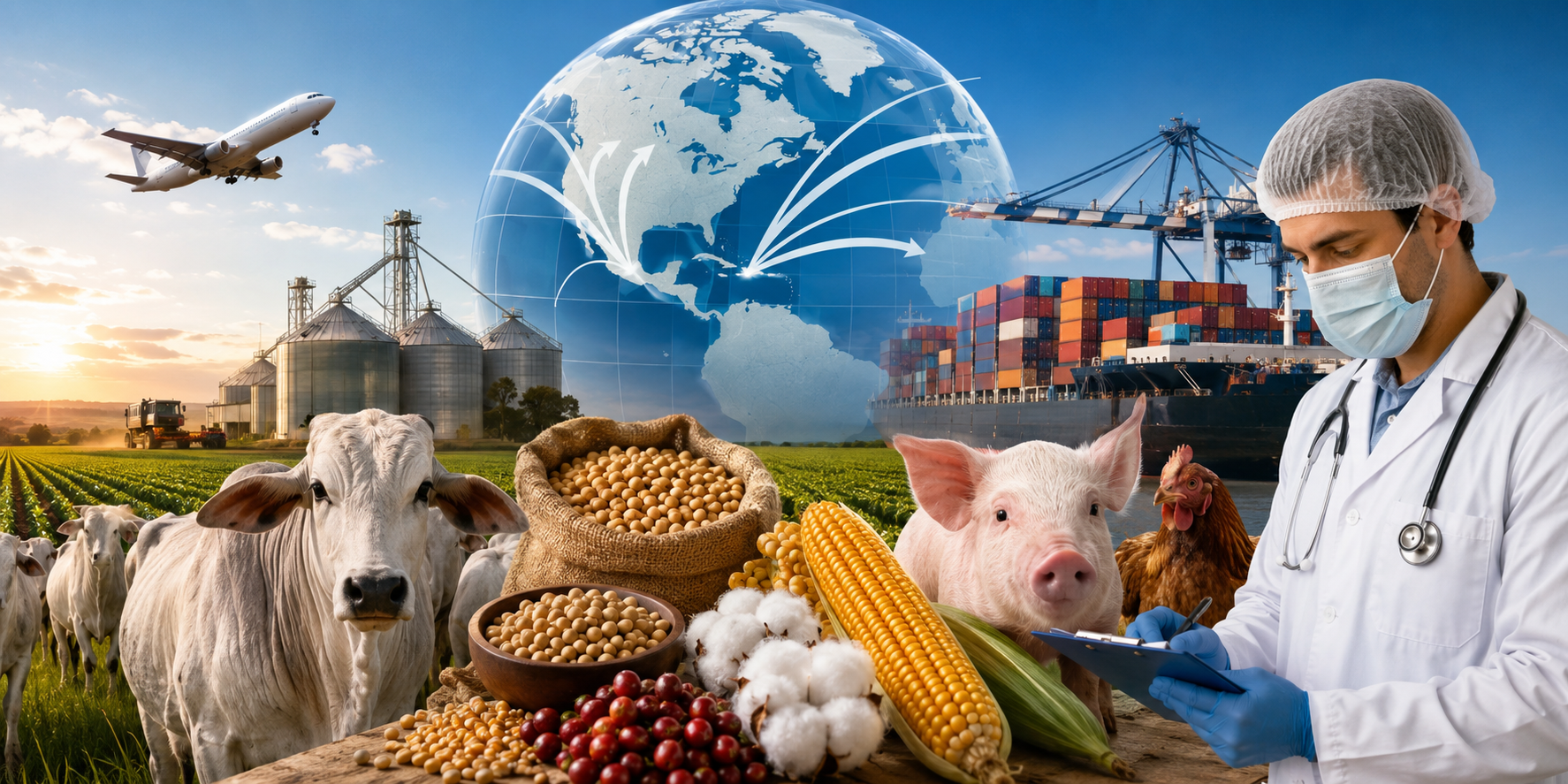 Brasil amplia exportações do agronegócio e reforça a importância da Medicina Veterinária no comércio internacional