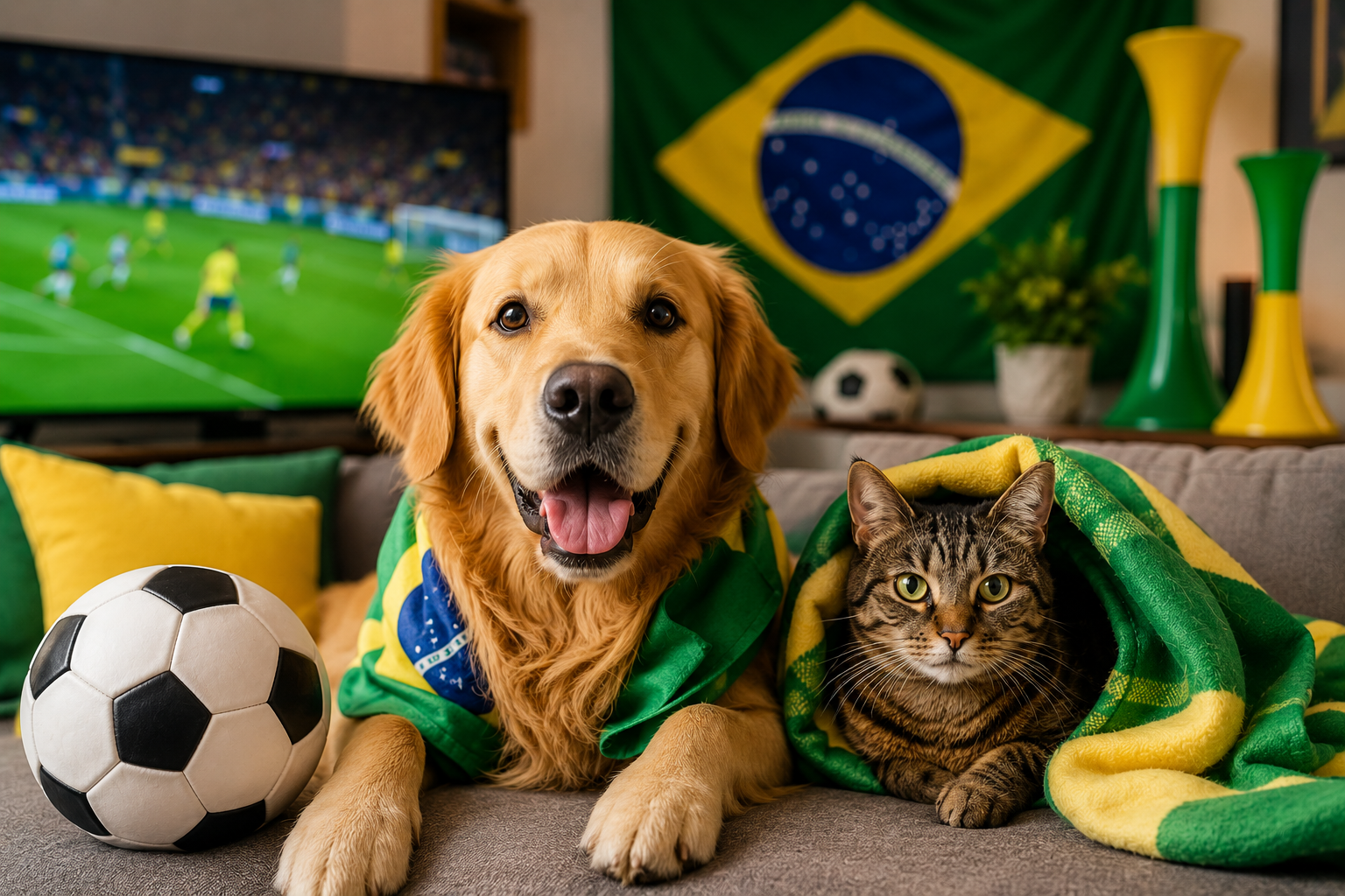 Copa do Mundo e pets: como proteger cães e gatos durante os jogos
